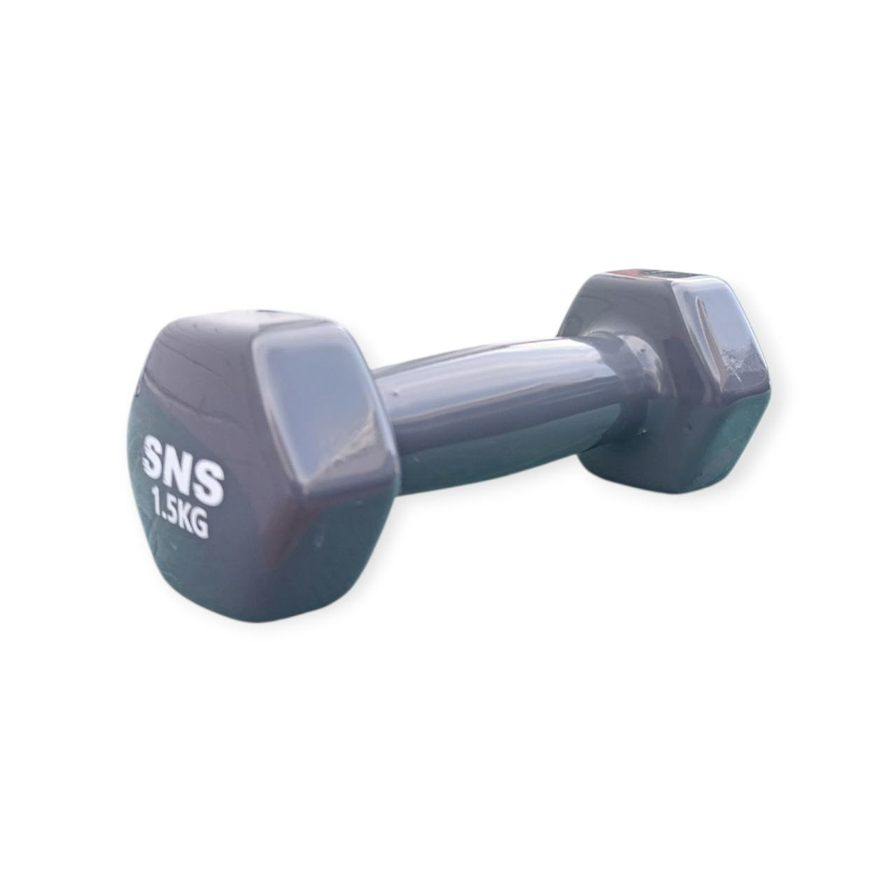 Гантель вінілова SNS 1,5 кг сіра, фото 1