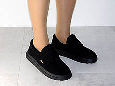 Черевики автоледі анатомічні жіночі замшеві чорні 40р