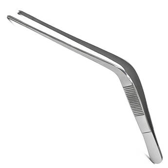 Пінцет вушний Вільде (Wilde) горизонтально-зігнутий 1/2 зуба, 140 мм