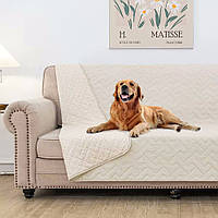 Двостороння вологостійка ковдра для домашніх улюбленців з антиковзаючим ефектом 76*180 см Бежева