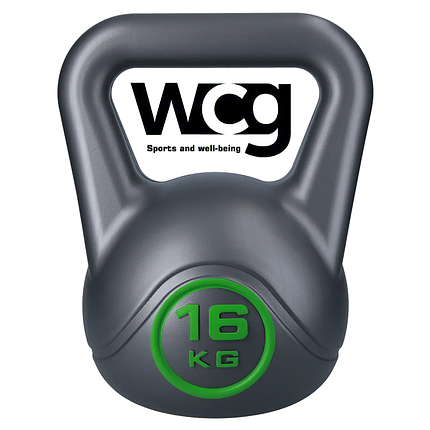 Гиря для кросфіту композитна гиря з вініловим покриттям протиударна гиря спортивна WCG Crossfit 16 кг, фото 1