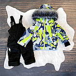 Дитячий зимовий комбінезон "Космос" 3 в 1 | Теплий набір куртка і штани для хлопчика та дівчинки (86/92, 92/98 и 98/104 см), фото 2