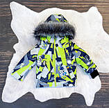 Дитячий зимовий комбінезон "Космос" 3 в 1 | Теплий набір куртка і штани для хлопчика та дівчинки (86/92, 92/98 и 98/104 см), фото 3