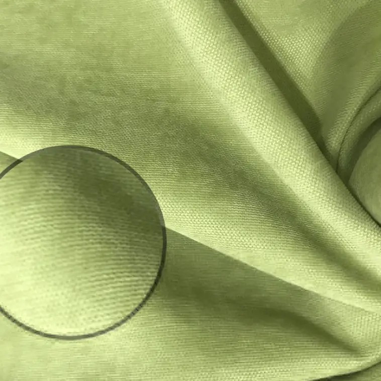 Шторна тканина мікровелюр на метраж, колір салатовий, висота 3м (Petek-207), фото 1