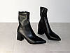 Ботильйони стрейчеві на стійкому підборі чорні, фото 9