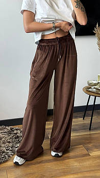 Жіночі штани з велюру плюш 42–46 шоколад