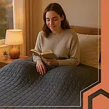 Утяжелене гравітаційне ковдра Ruhhy 24427, 200x220 см, 10 кг, з пододіяльником і сумкою, сіре, фото 4