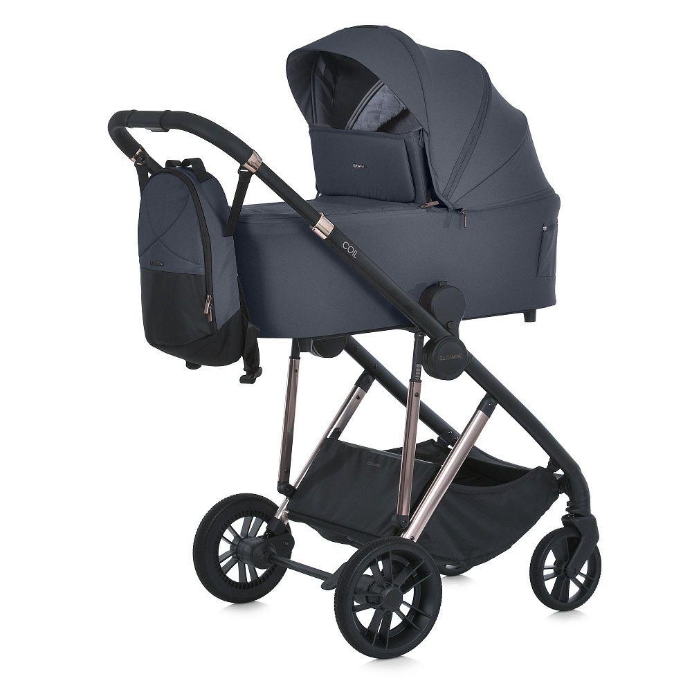 Універсальна коляска 2в1 El Camino Coil ME 1190 — 2 рівні висоти люльки/прогулянки, регульована ручка, складання «книжка», фото 1