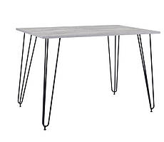 Стіл обідній Aller black дсп H18 бетонний камінь 1100*700 мм (Новий Стиль ТМ)