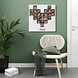 Колаж з фото на натуральному холсті "Серце Класика" на 24 фото, фото 3