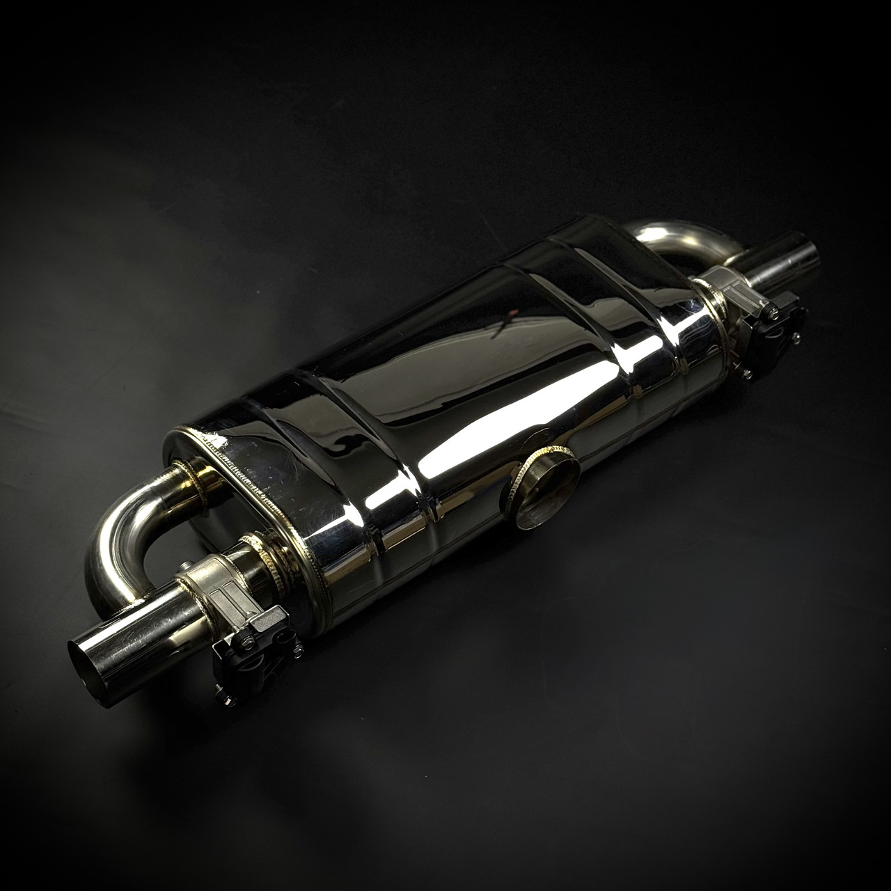 Глушник керований 073 L500 мм, вхід 76,1 мм, вихід 63,5 мм, AISI 304