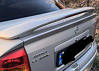 Спйлер зі стопом під фарбування на Opel Astra G 1998-2005 sd/hb Спойлер на багажник Опель Астра Г седан хетчбек