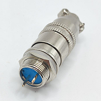 Роз`єм XS12 швидкороз`ємний 2pin (штекер кабельний+ гніздо монтажне)