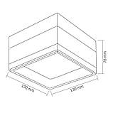LED світильник IP65 квадратний VIDEX BHD02 9 W 2800-4000-6000 K White, фото 6