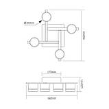 Світильник VIDEX під лампу 4xGX53 накладний Білий (VL-SPF31-4W), фото 2