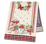 Доріжка раннер на стіл Новорічна 45х140 см., гобелен RUNNER1385, фото 6