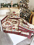 Доріжка раннер на стіл Новорічна 45х140 см., гобелен RUNNER1385, фото 8