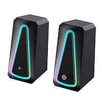 Стерео колонки ігрові HAVIT HV-SK208 PRO USB RGB Black