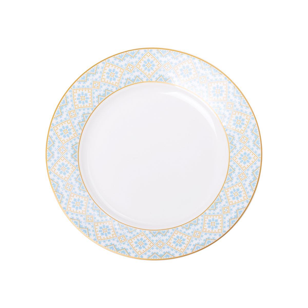 Тарілка десертна порцелянова 19 см з орнаментом HP-7-740