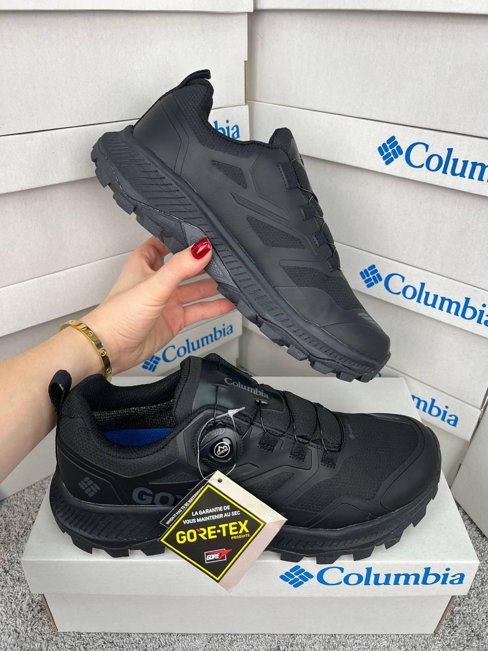 Чоловічі термо кросівки Col BOA GTX All Black, кеди водонепроникний текстиль чорні. Чоловіче взуття, фото 1