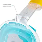 Маска для снорклінга Easybreath Tribord, Зелений S/M / Маска для підводного плавання, фото 5