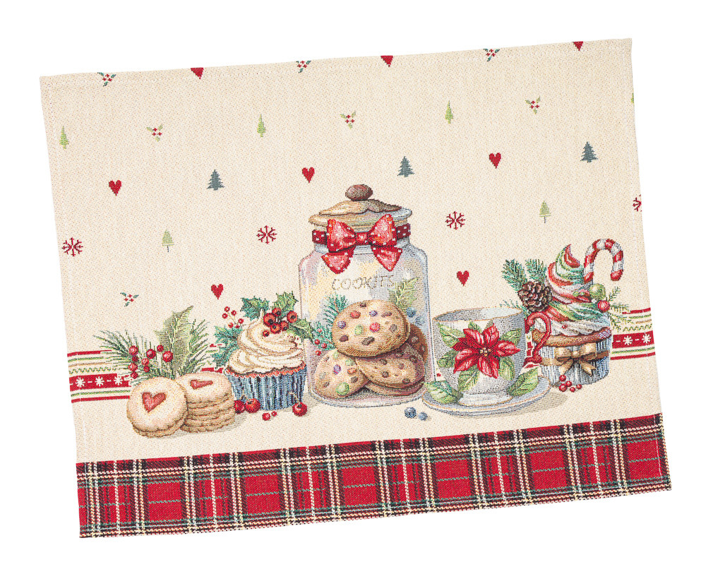 Серветка сервірувальна Новорічна гобеленова Limaso RUNNER1385, фото 1