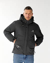 Чоловіча куртка New Balance спортивна утеплена зимова куртка Нью Баланс із капюшоном