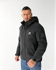 Чоловіча куртка New Balance спортивна утеплена зимова куртка Нью Баланс із капюшоном, фото 4