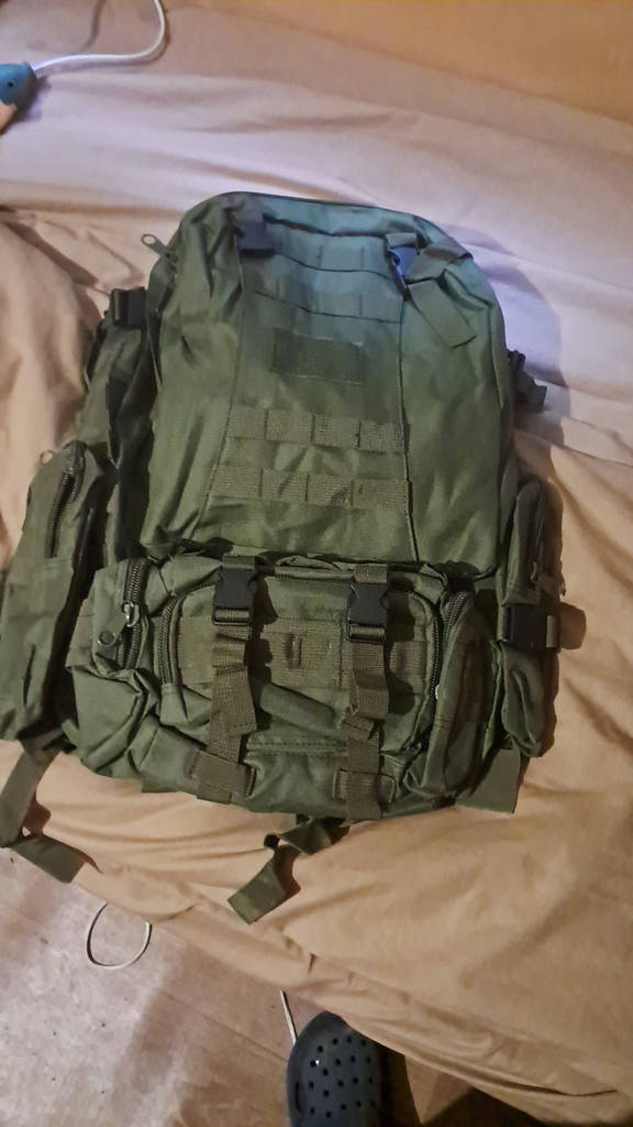 Рюкзак тактичний військовий із підсумками 55 л Tactical Backpack oliva B08 - фото покупців 1