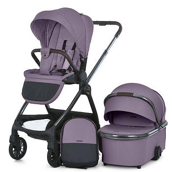 Коляска 2в1 El Camino Riviera ME 1183 — 2 рівні висоти люльки/прогулянки, подвійна вентиляція, PU‑колеса з амортизацією, до 22 кг