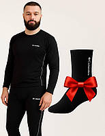 Комплект: термобілизна Columbia чоловіча зимова, флісова та термошкарпетки, комплект (кофта + штани)