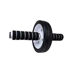 Гімнастичний ролик для пресу, одинарний, білий