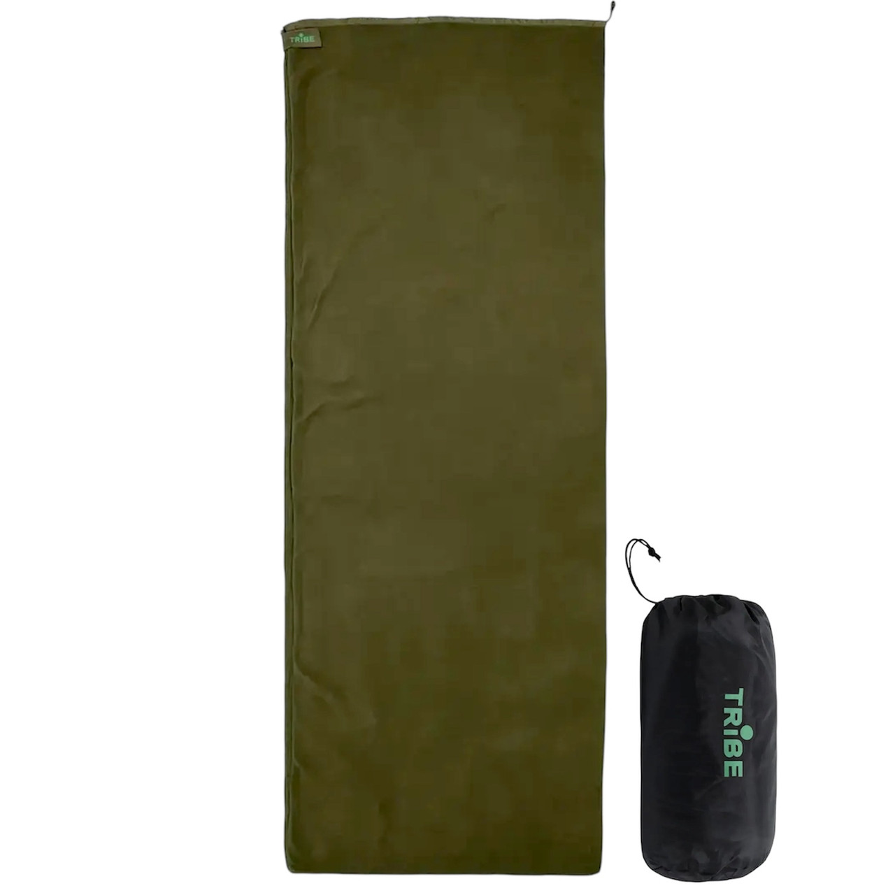 Флісовий вкладиш-ковдра для спального мішка Tribe Liner 200х75 см хакі, фото 1