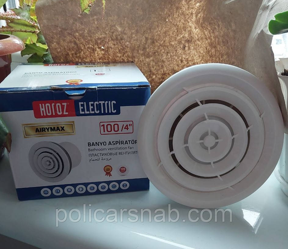 Вентилятор витяжний Horoz Electric AIRYMAX-4 12W 100 мм (502-200-100), фото 1