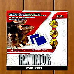 Родентицид від щурів та мишей РАТІМОР тісто у фільтр пакетах Сідс Трейд, 200 г