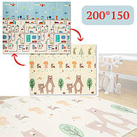 Термоковрик для дітей дитячі термокилимки для повзання дитячий розкладний килимок 150х200 в сумці