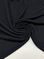 Тканина трьохнитка петля, 100% бавовна, чорний, Туреччина, 425 г/м2, 170 см