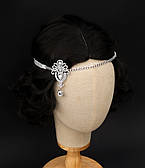 Карнавальна пов'язка з орнаментом "Марселла" прикраса на голову у стилі гетсбі - Aushal Jewellery