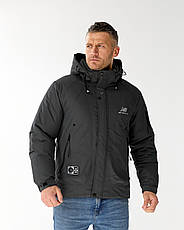 Чоловіча куртка New Balance спортивна утеплена зимова куртка Нью Баланс із капюшоном, фото 3