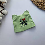 Шапочка з вушками для новонароджених, фото 3