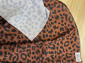 Креп костюмка Принт Лео рудий