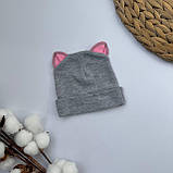 Шапочка з вушками для новонароджених, фото 6