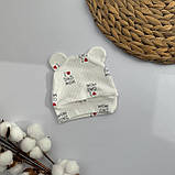 Шапочка з вушками для новонароджених, фото 8