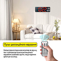 Годинник Deepfox DS-6629 LED цифровий електронний настінний/настільний Будильник Дата Температура 32х10,5см, фото 10