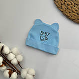 Дитяча шапочка з вушками з інтерлоку, фото 2