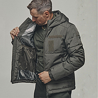 Зимова тактична куртка на мембрані тепла військова куртка Termoloft хакі, армійська чоловіча куртка