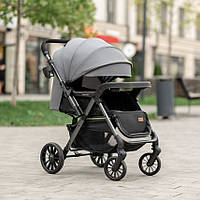 Прогулянкова коляска Ninos Maxi 2 (Нінос Максі) Grey graphite (темно-сірий колір) сіра рама