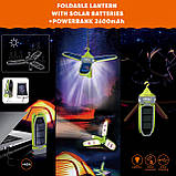 Ліхтар на сонячних батареях Kilnex Пелюстки + Powerbank 2600 МАH (IP 40), фото 2