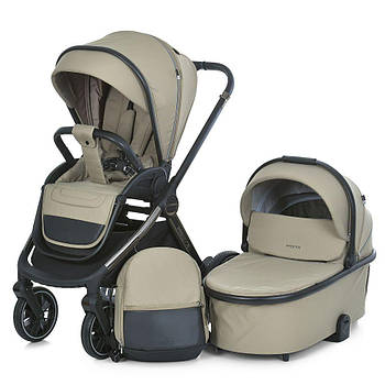 Візок 2 в 1 El Camino Prestige ME 1124-2 — люлька+прогулянковий, реверсивний блок та PU‑колеса