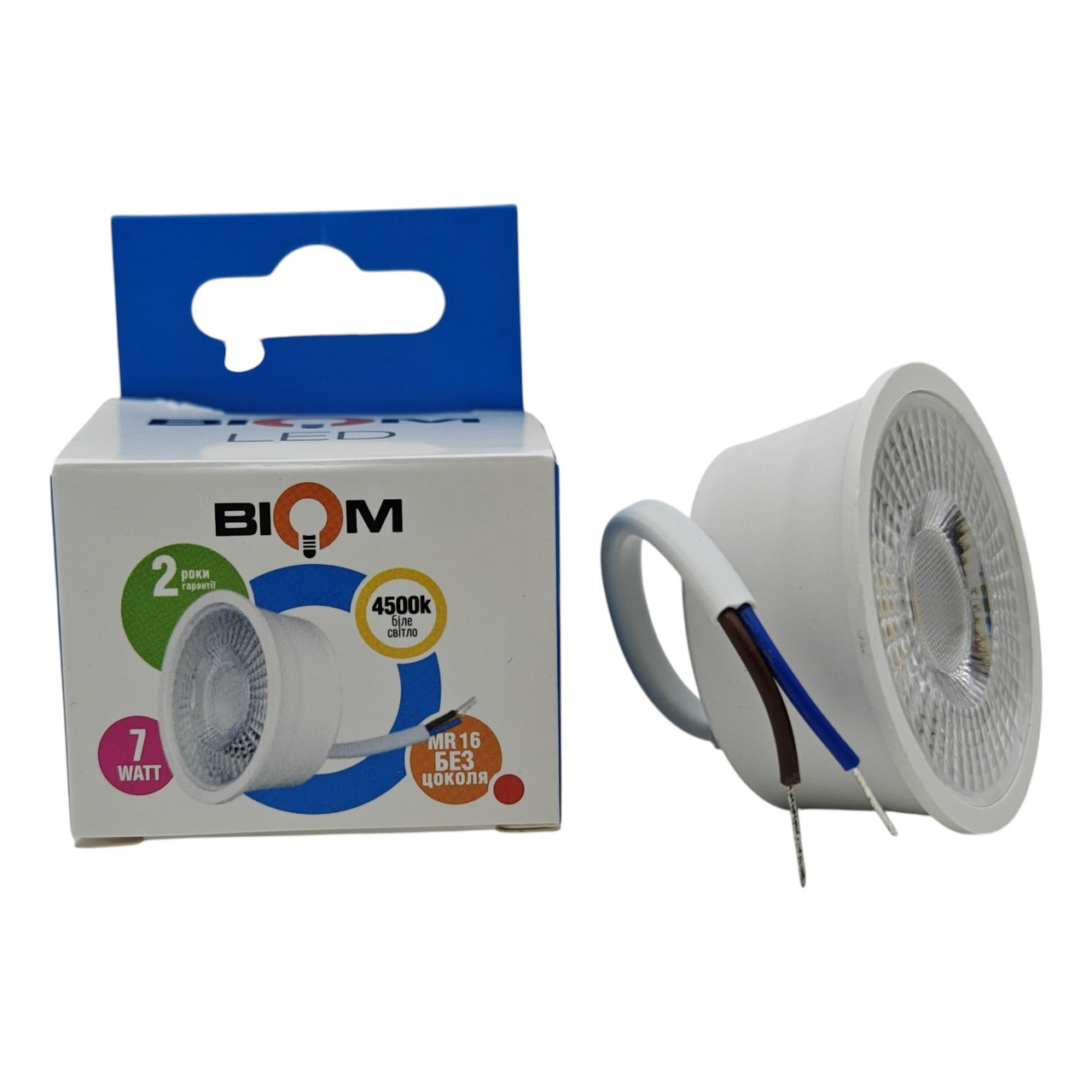Модуль світлодіодний MR16 лампа для точкових світильників 7Вт 4500К 60° Biom BT-903, фото 1